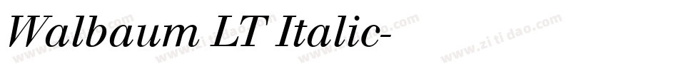 Walbaum LT Italic字体转换
